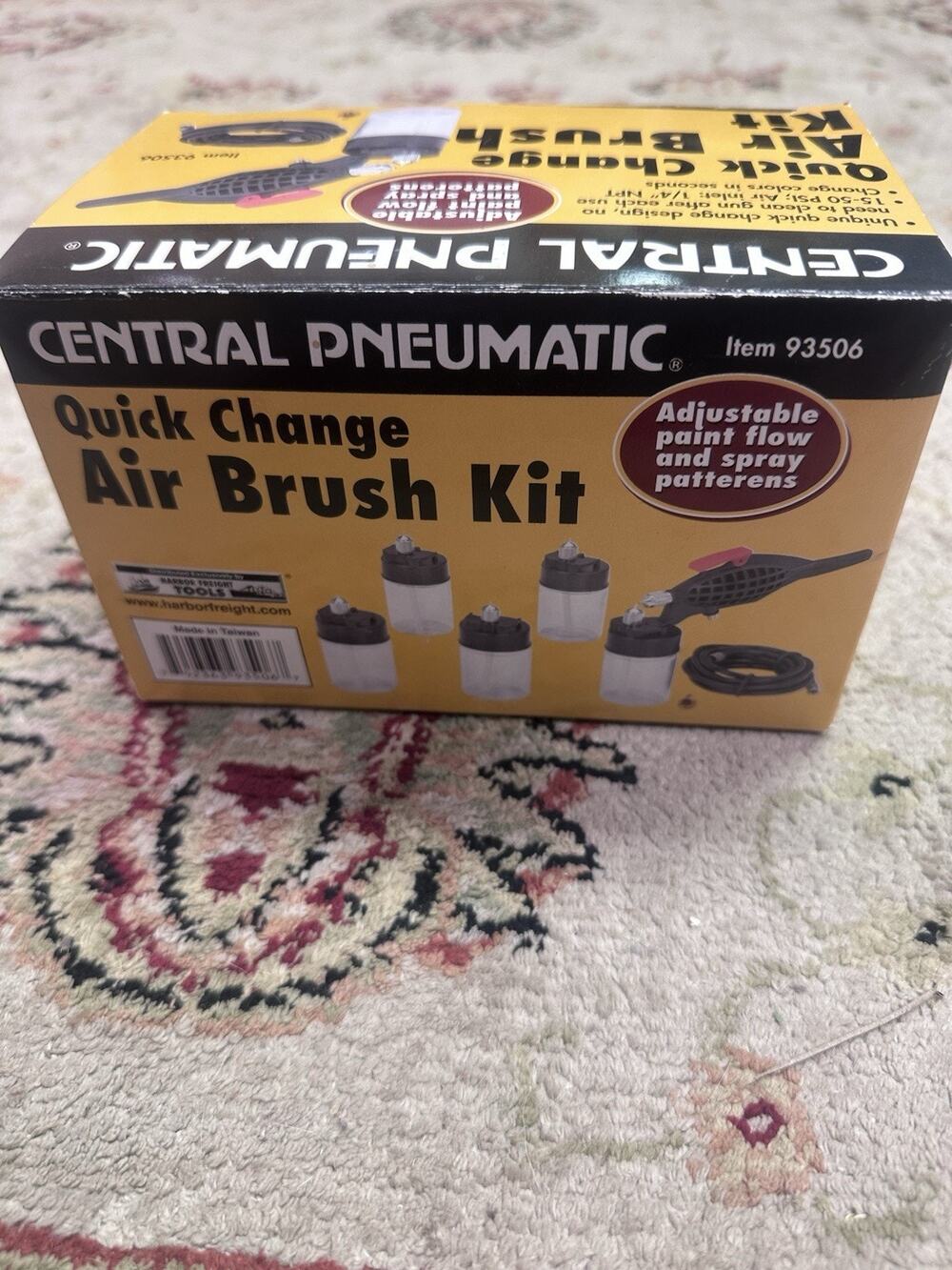 Central Pneumatic 7 Pc Quick-Change Airbrush Kit 93506 Open Box Unused